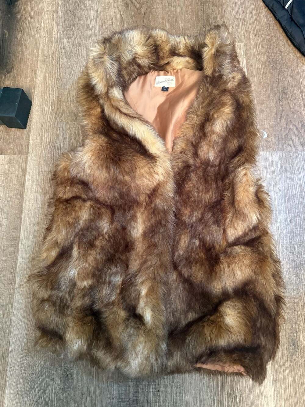 Universal Thread Brown Faux Fur Vest OSFM